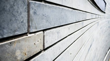 Modern ev. Perspektif azalan ile duvar