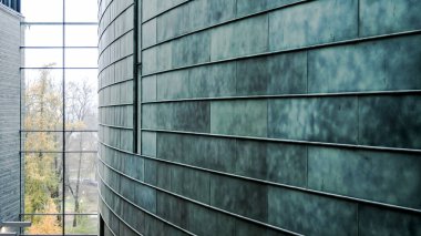 Modern ev. Perspektif azalan ile duvar