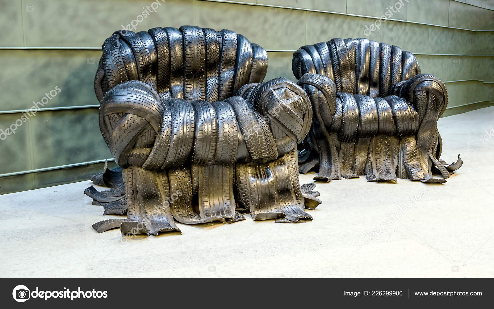 Chairs Made From Used Car Tires Stock Photo C Dimand27