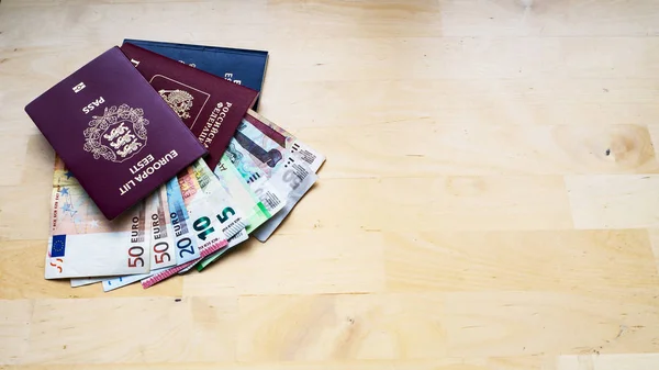 Passports  of Estonia and russia — Stock Photo, Image