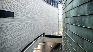 Modern ev. Perspektif azalan ile duvar
