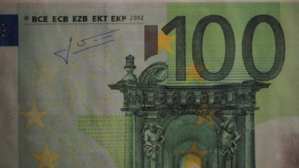 Sto euro spálit v ohni — Stock video