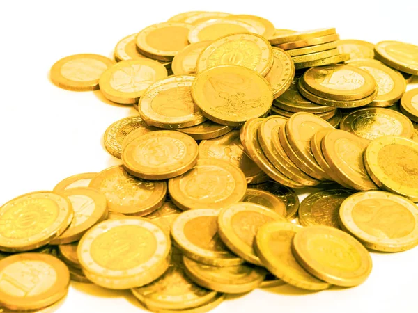 Pila de centavos de euro — Foto de Stock