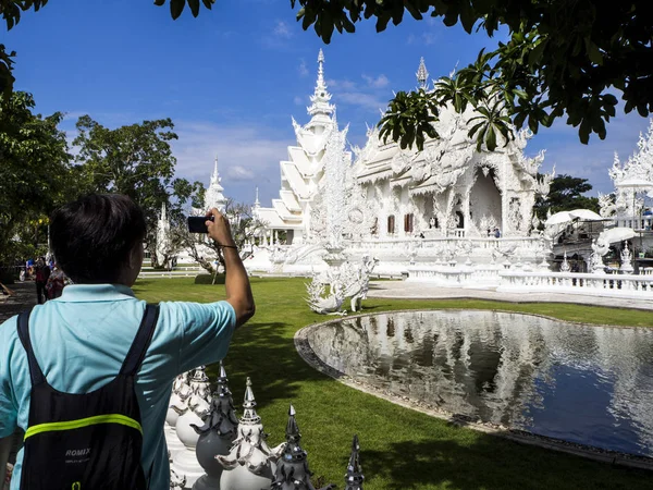 EL TEMPLO BLANCO, CHIANG RAI , — Foto de Stock