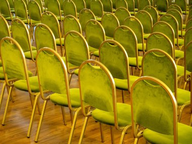 conference hall with chairs clipart
