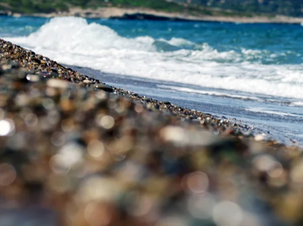 Padrão com pedras marinhas azuis — Fotografia de Stock