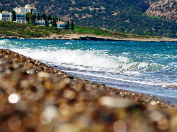 Modello con pietre blu del mare — Foto Stock