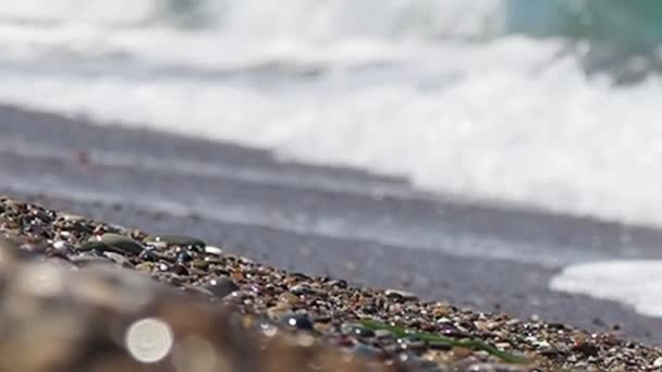 Padrão com pedras marinhas azuis — Vídeo de Stock