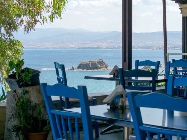 Restaurante frente al mar. Increíble paisaje marino — Foto de Stock