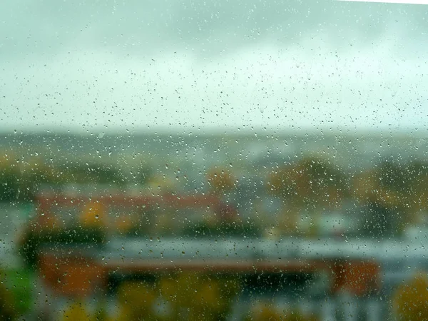 창문에 빗방울 — 스톡 사진