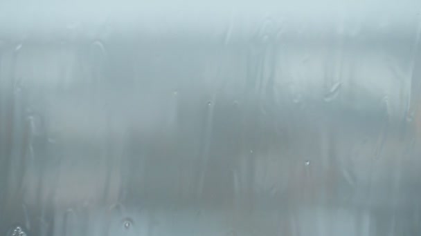 Gotas de lluvia en ventana — Vídeos de Stock