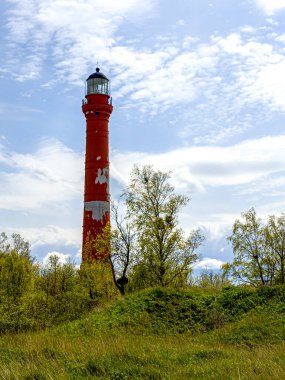 Estonya 'da kayalık deniz kıyısındaki deniz feneri, Paldiski