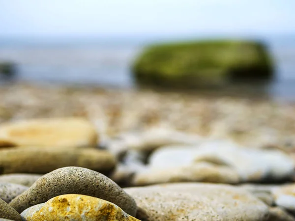 Piedras Playa Agua Mar Luz Del Atardecer — Foto de Stock