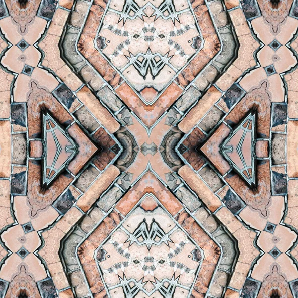 Abstrakcyjna Bezszwowa Faktura Nowoczesna Marmurowa Mozaika Art Deco Tapety Geometryczna — Zdjęcie stockowe