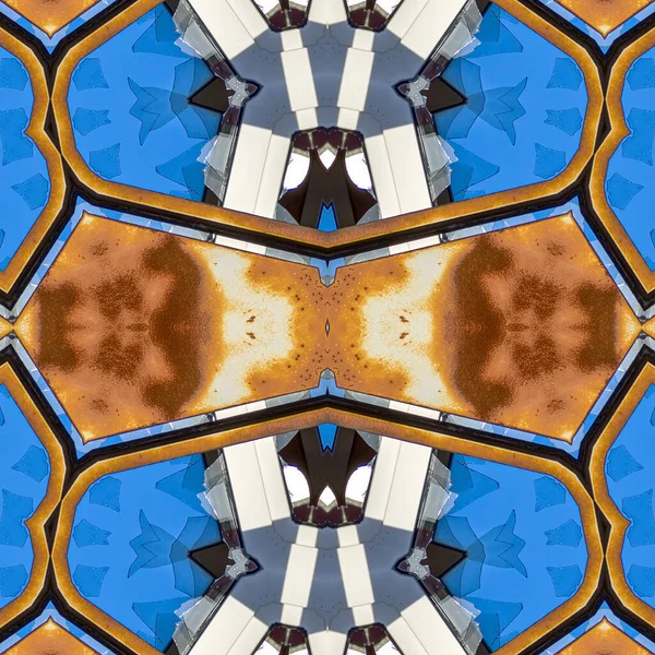 Modrá Mramorová Mozaika Bezešvé Textury Pozadí — Stock fotografie