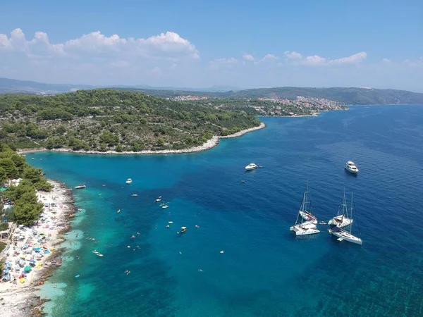 Praia Labadusa Ilhas Ciovo Cima — Fotografia de Stock