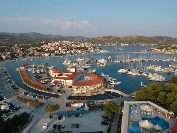 Marina Frapa Cerca Rogoznica Croacia Desde Vista Aérea —  Fotos de Stock