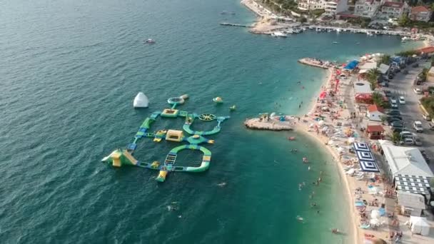 Sorvolare Spiaggia Copacabana Okrug Gornji — Video Stock