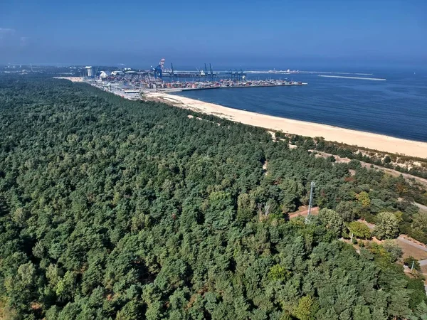 Sea Port Gdansk DCT Terminal from above