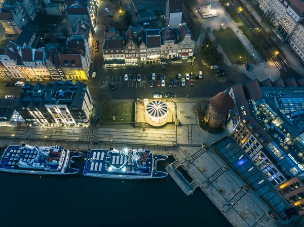 Cidade Velha Gdansk Carrossel Brilhante — Fotografia de Stock