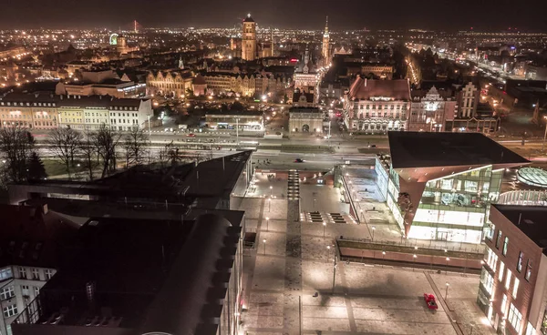 Danzica Città Contrasto Architettura — Foto Stock