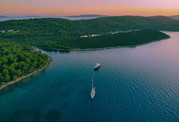 Wybrzeże Adriatyku Pobliżu Okrug Gornji — Zdjęcie stockowe