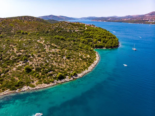Adriatische Meerküste Der Nähe Von Okrug Gornji — Stockfoto