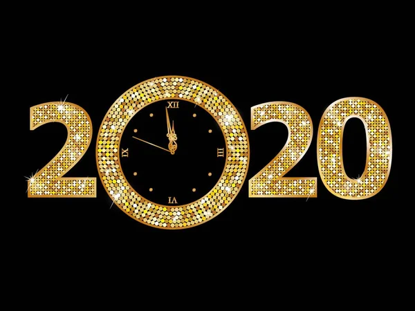 Feliz Año Nuevo 2020 Texto Ilustración De Stock