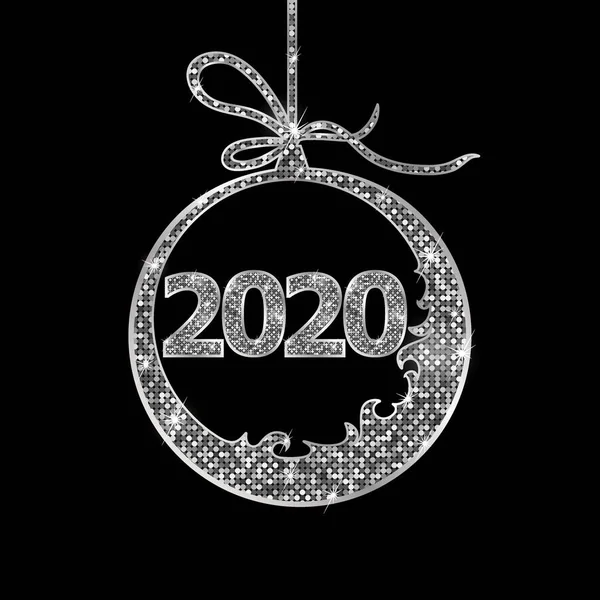 2020年新年时钟标志 — 图库矢量图片