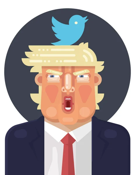 Washington Usa Agosto 2020 Donald Trump Illustrazione Dei Cartoni Animati — Vettoriale Stock