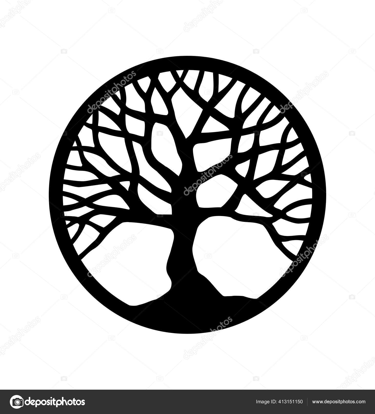 图片说明生命树家庭树标识符号在白色背景上隔离的符号T恤印花设计图库矢量图©polina_raulina.mail.ru 413151150, image size:1537x1700