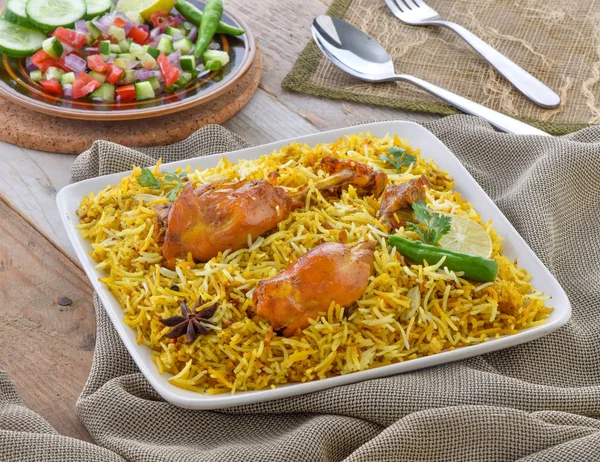 Tavuk Biryani Son Derece Lezzetli Nefis Gıda — Stok fotoğraf