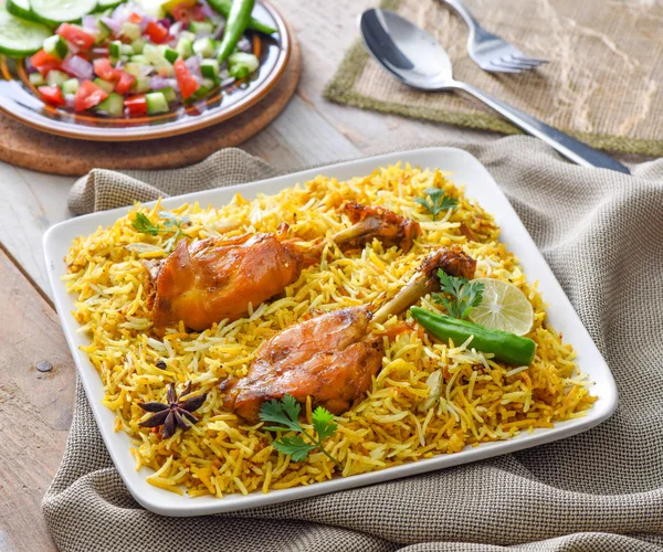 Pollo Biryani Cibo Molto Delizioso Gustoso — Foto Stock