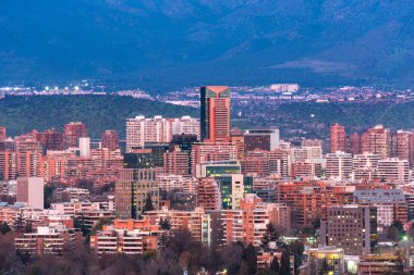 Görünümünü konut ve ofis binaları, zengin bölge, Las Condes Santiago de Chile