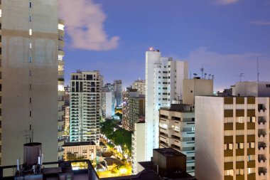 Curitiba, Parana devlet, Brezilya mahallede Batel panoramik manzaralı