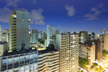 Curitiba, Parana devlet, Brezilya mahallede Batel panoramik manzaralı