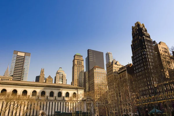 Skyline Von Gebäuden Midtown Manhattan Von Bryant Park New York — Stockfoto