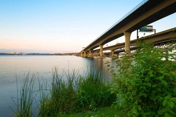 Homer Hadley Memorial Bridge Lake Washington Seattle Metropolitan Área Washington — Foto de Stock