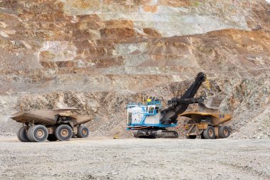 Calama, kuzey Şili yakınındaki bakır benim araştırma operasyonları