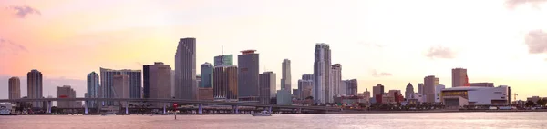 Panoramic View Miami Downtown Skyline Dusk Florida Usa — Stock Photo, Image