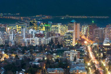 Görünümünü konut ve ofis binaları, zengin bölge, Las Condes Santiago de Chile