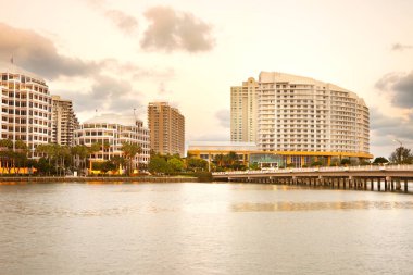 Brickell ve brickell anahtar sürücü, miami, florida, ABD