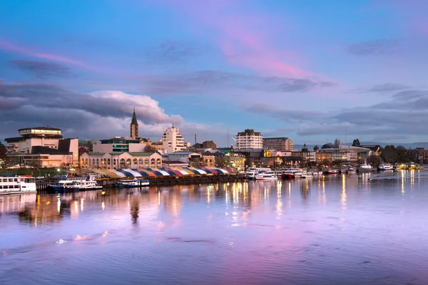 City Valdivia Shore Calle Calle River Region Los Rios Chile — Stock Photo, Image