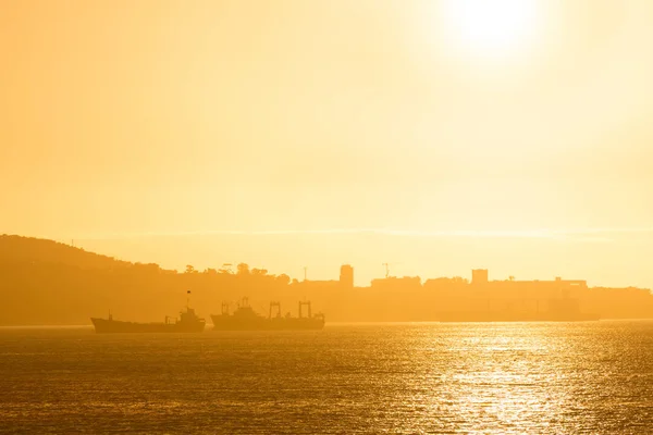 Gemi Vasıl Bağlantı Noktası Valparaiso Valparaiso Şili Güney Amerika — Stok fotoğraf