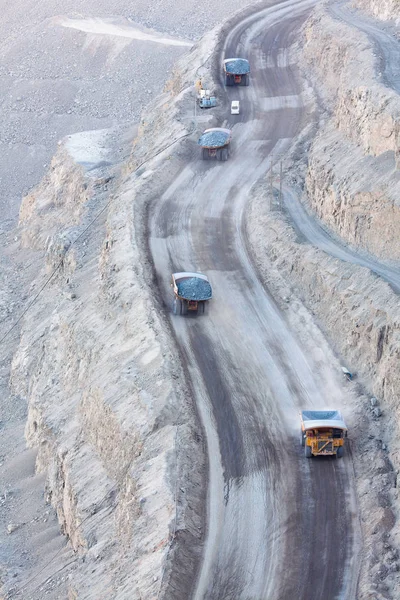 Huge Dump Trucks Copper Mine Chile — Stock Photo, Image