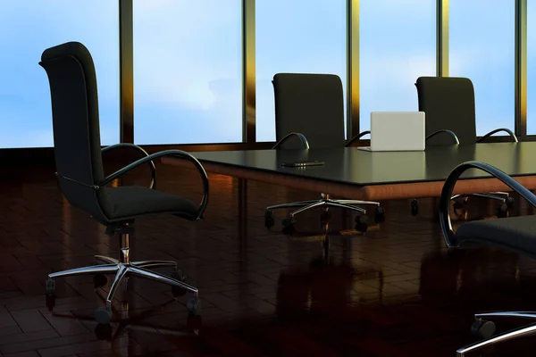 Darstellung Eines Leeren Sitzungssaals Einem Bürogebäude — Stockfoto