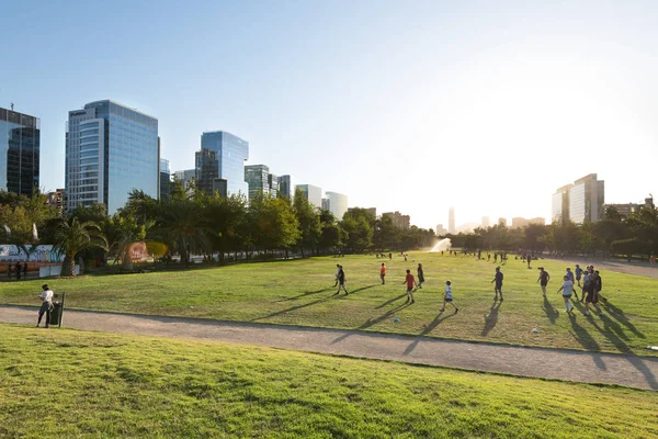 Сантьяго Регіон Метрополітен Чилі Січня 2019 Люди Практикують Спорт Парку — стокове фото