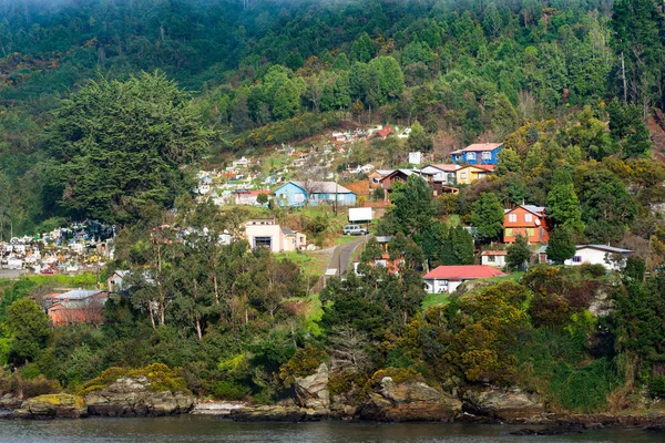 View Corral Small Town River Mouth Valdivia River Region Los — Stock Photo, Image