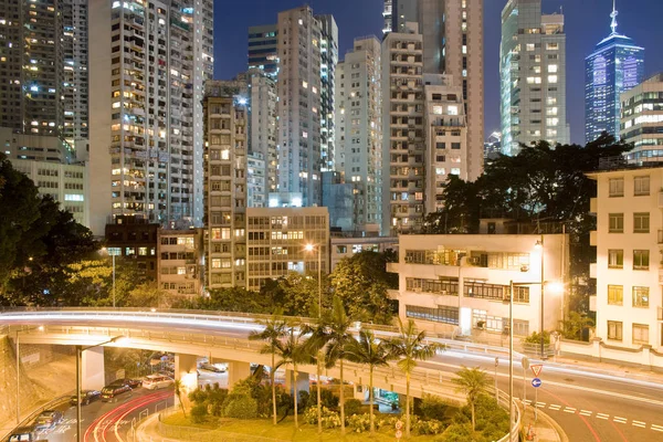 Upper Albert Road Panoramę Budynków Mieszkalnych Chung Wan Dystrykt Centralny — Zdjęcie stockowe