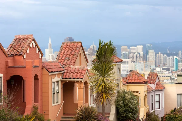 San Francisco Califórnia Estados Unidos Casas Twin Peaks Bairro Skyline — Fotografia de Stock